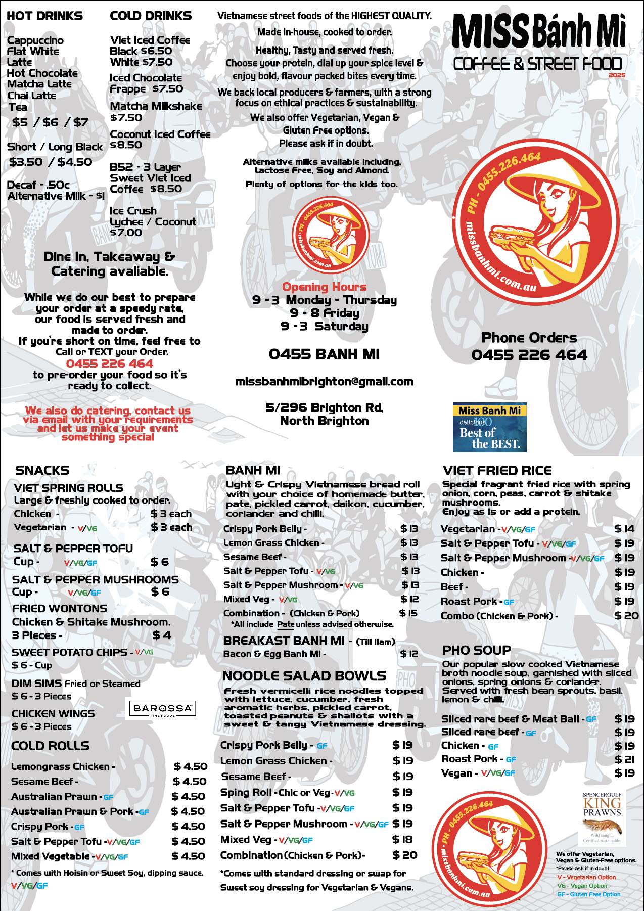 Miss Banh Mi Menu 2026